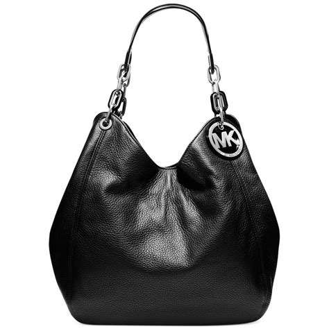 black michael kors purse with silver hardware